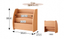シンプルデザイン キッズ収納家具シリーズ CREA クレア本棚 / ホワイト