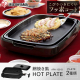 網焼き風ホットプレート2枚/ブラック