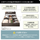 棚・コンセント付き引き出し収納ベッド セミダブル（ベッドフレームのみ） / アクセントブラウン