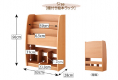 シンプルデザイン キッズ収納家具シリーズ CREA クレア本棚 / ホワイト