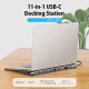 VENTION 11-in-1 USB-C ノートパソコンの下に置けるドッキングステーション 0.25m メタルタイプ グレー TH-8207