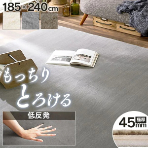 アイリスオーヤマ ラ・クッションラグ 低反発タイプ（185cm×240cm）/モカ 
