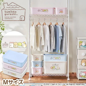 アイリスオーヤマ キャラクターフタ付き積み重ねBOX（すみっコぐらし）/ライトブルー