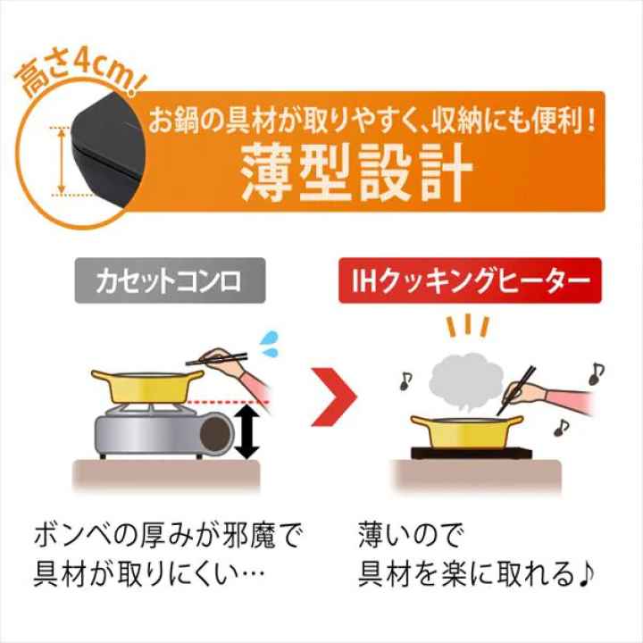 薄型IHコンロ/ブラック