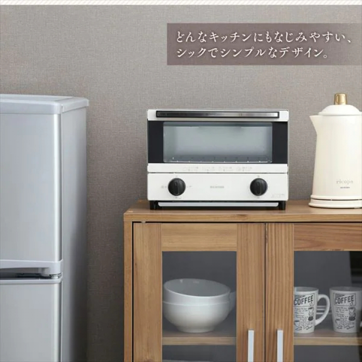 オーブントースター（3段階出力調整付き）/ホワイト 