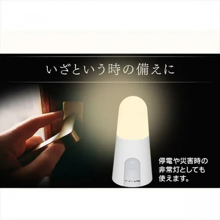 乾電池式LEDセンサーライト スタンドタイプ 昼白色