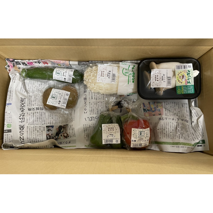 オーガニック・特別栽培野菜セット18品目（野菜15/キノコ2/果物1）4回分（毎週1回×4）