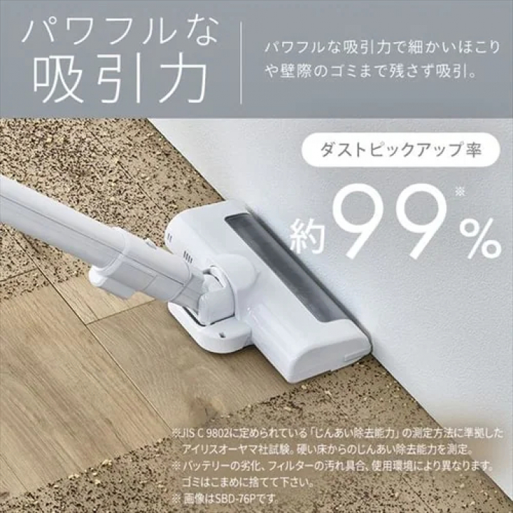 充電式スティッククリーナー SBD-76P-W / ホワイト
