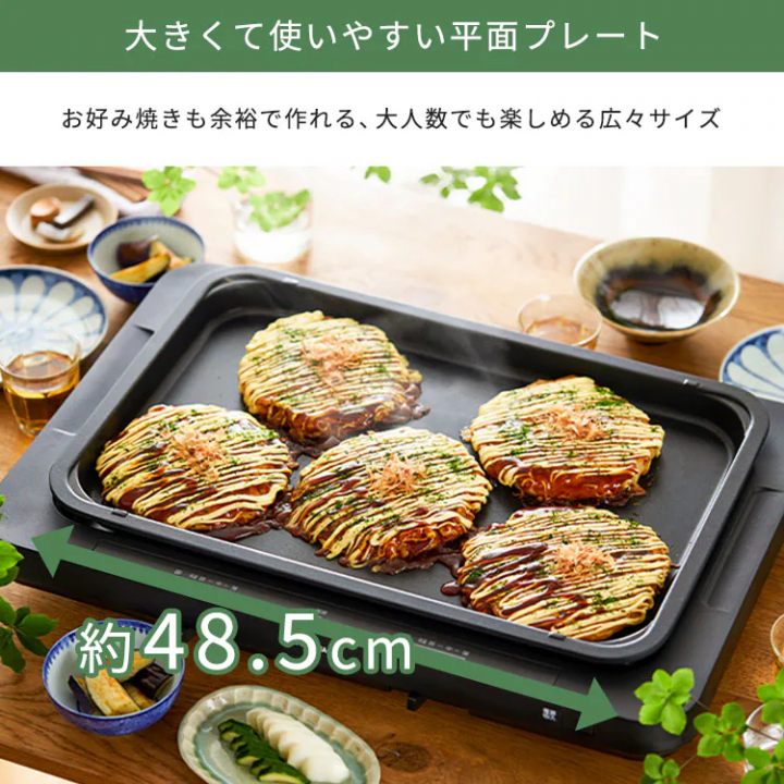 左右温調ホットプレート2枚/ホワイト