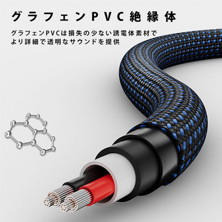 VENTION デュアルバナナプラグ付きスピーカーワイヤー (Hi-Fi) 2M ブルー BL-1184