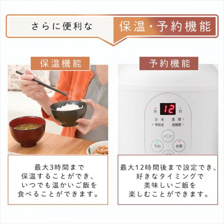ジャー炊飯器 1.5合/ホワイト