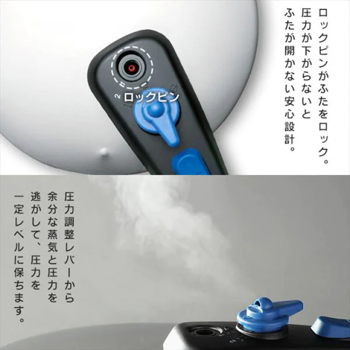 アイリスオーヤマ 片手圧力鍋 5Lセット IH対応