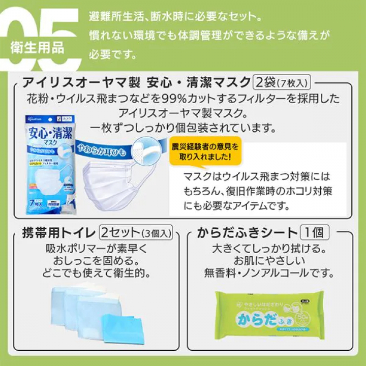 防災セット 2人用42点