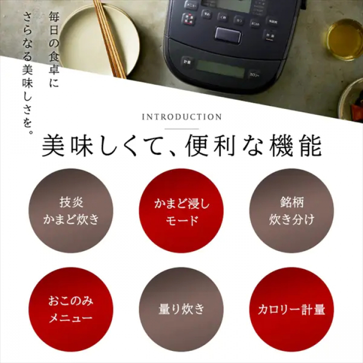 圧力IHジャー炊飯器 5.5合/グレー
