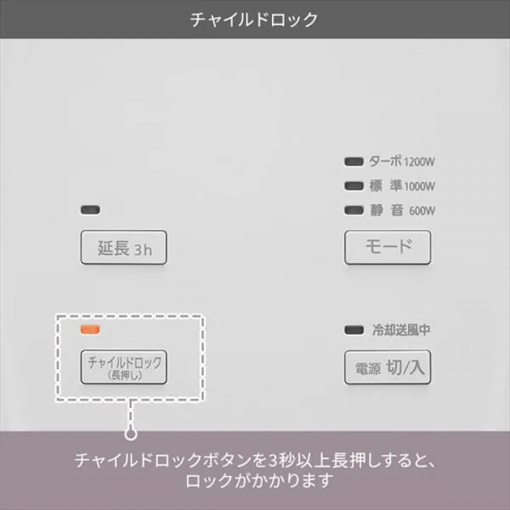 大風量セラミックファンヒータースリム ACH-S12A-W / ホワイト