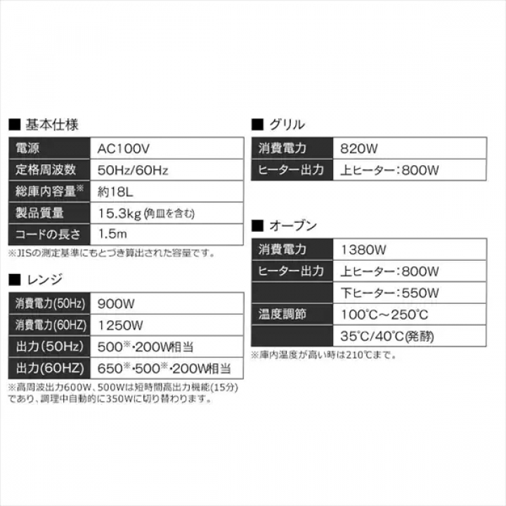 アイリスオーヤマ オーブンレンジ 18L