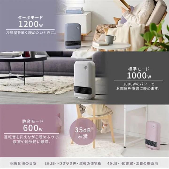 大風量セラミックファンヒーター ACH-M12A-W / ホワイト