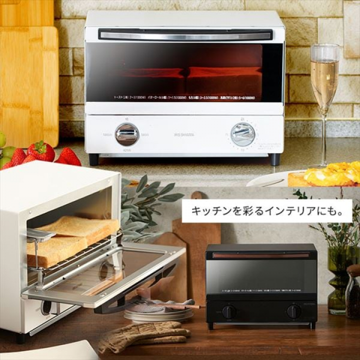 スチームオーブントースター/ブラック