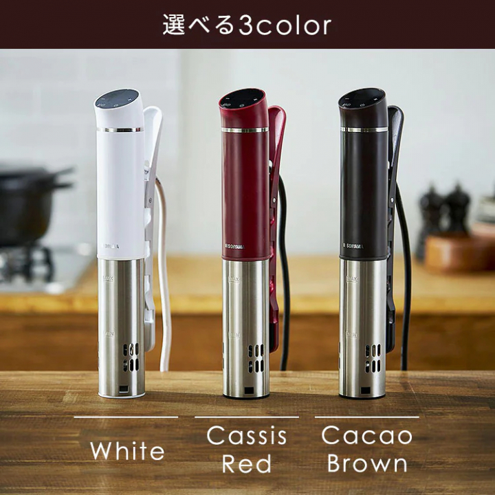 スリム低温調理器/カシスレッド