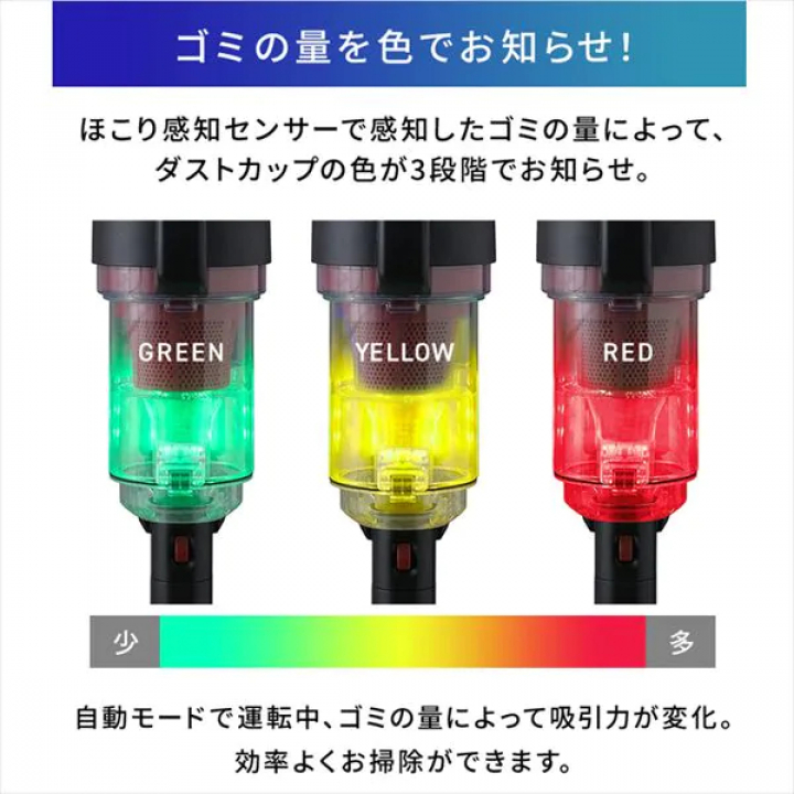 アイリスオーヤマ 充電式サイクロンスティッククリーナー パワーヘッド モップスタンド付