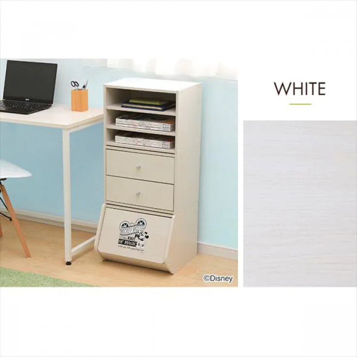スタックボックス扉付き（幅60cm）4個セット/オフホワイト