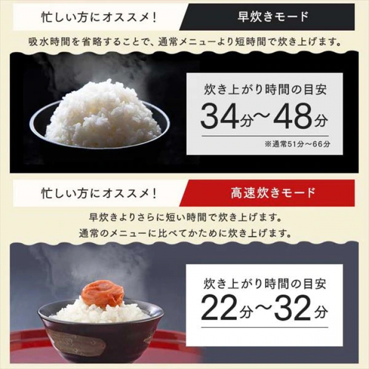 米屋の旨み 銘柄炊き 圧力IHジャー炊飯器 3合/ブラック