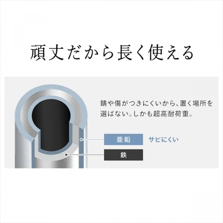 シンプルメタルシェルフワードローブ/シルバー