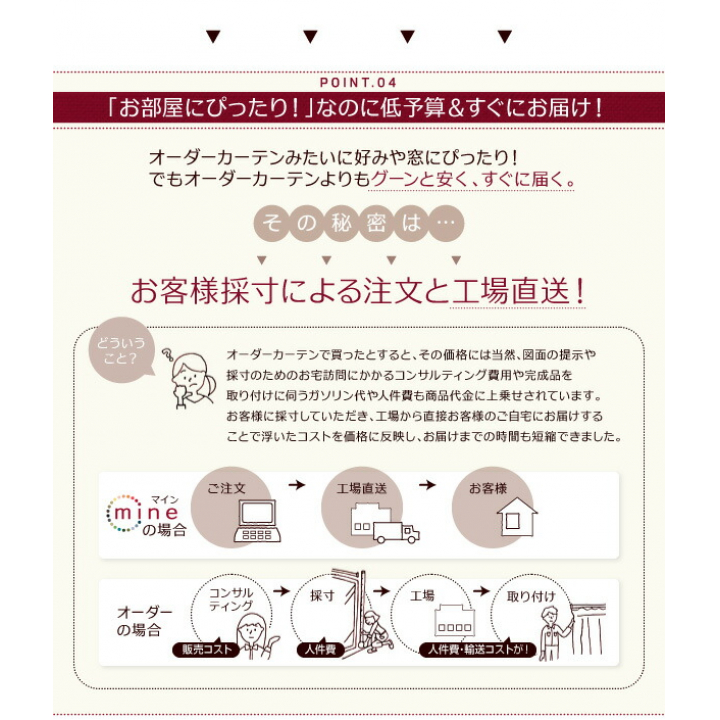 20色×54サイズから選べる防炎・1級遮光カーテン 幅100cm(2枚) mine マイン　幅100×90cm / コルクベージュ