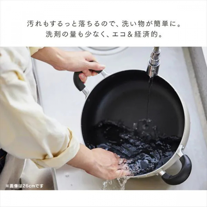 ダイヤモンドコート 両手なべ 28cm/ブラック