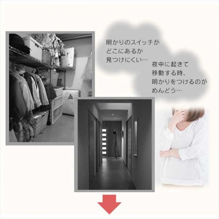 乾電池式LEDセンサーライト スタンドタイプ 電球色
