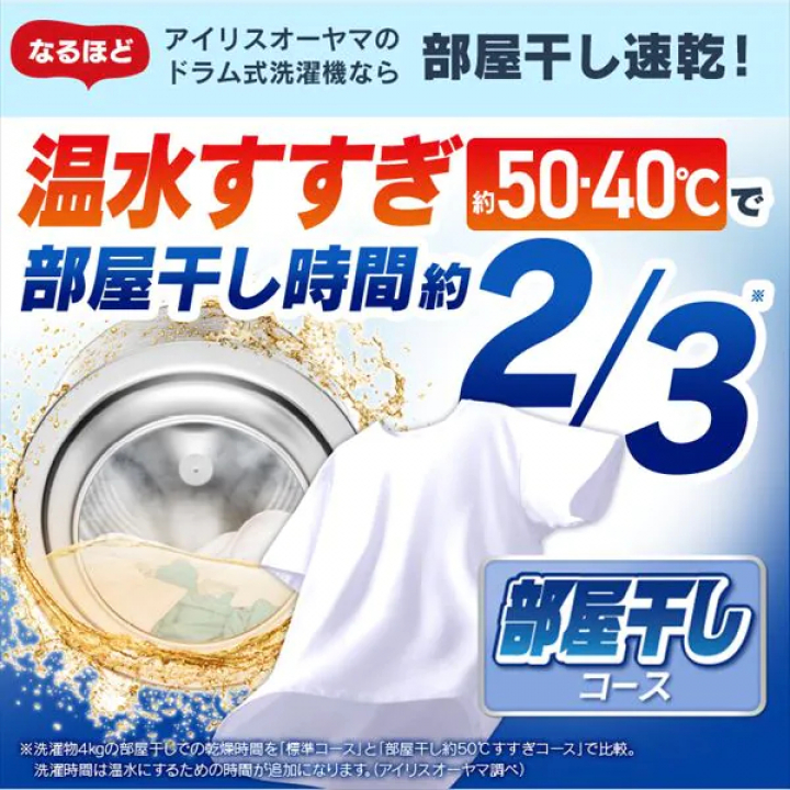 ドラム式洗濯機 7.5kg/ホワイト・シルバー