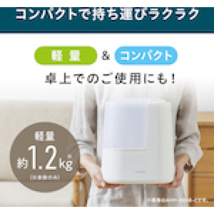 スチーム式加湿器 260ml AHM-H26B-H / ミストグレー