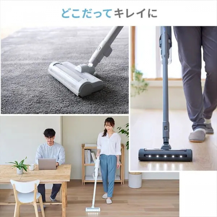 充電式サイクロンスティッククリーナー daspo SCD-190P-H / グレー