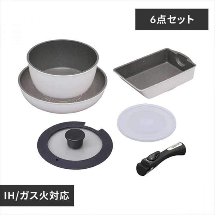 アイリスオーヤマ スキレットコートパン 24cm IH対応/ブラック