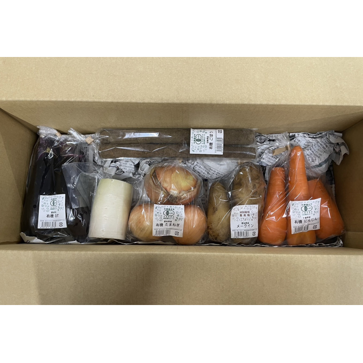 オーガニック・特別栽培野菜セット10品目（野菜8/キノコ1/果物1）お試し1回