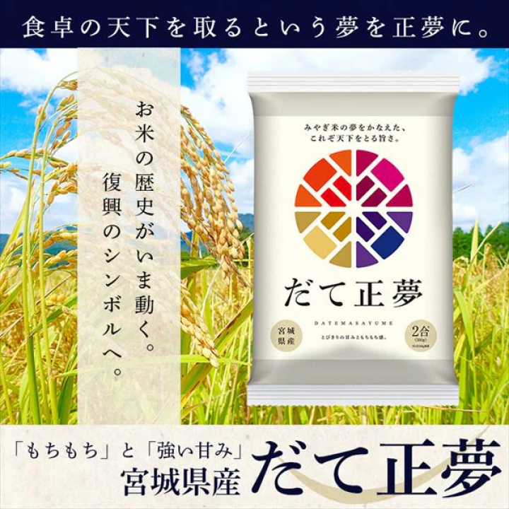 低温製法米 宮城県産 だて正夢 チャック付き【2kg×4】