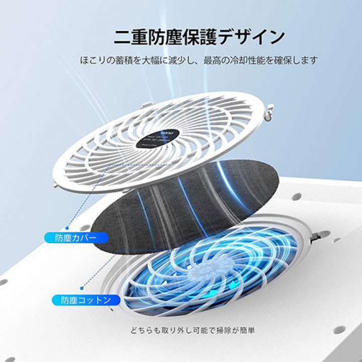 llano ノートパソコン 冷却パッド 15-19インチ対応 ブラック V12-BK