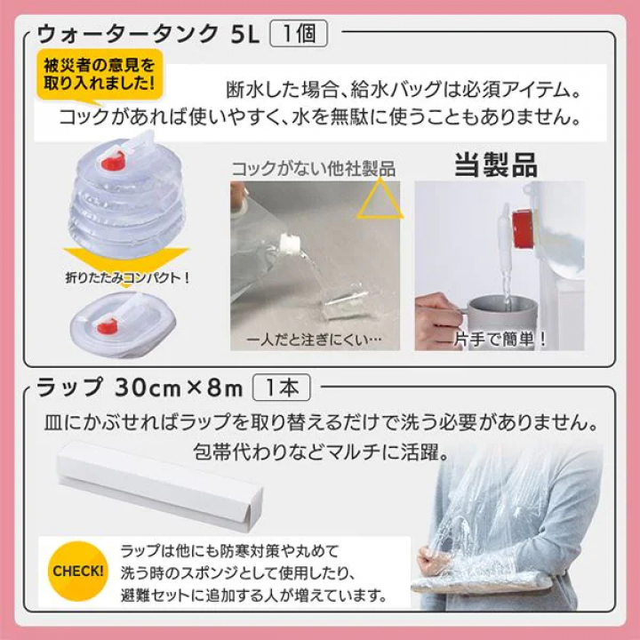 防災セット 2人用42点