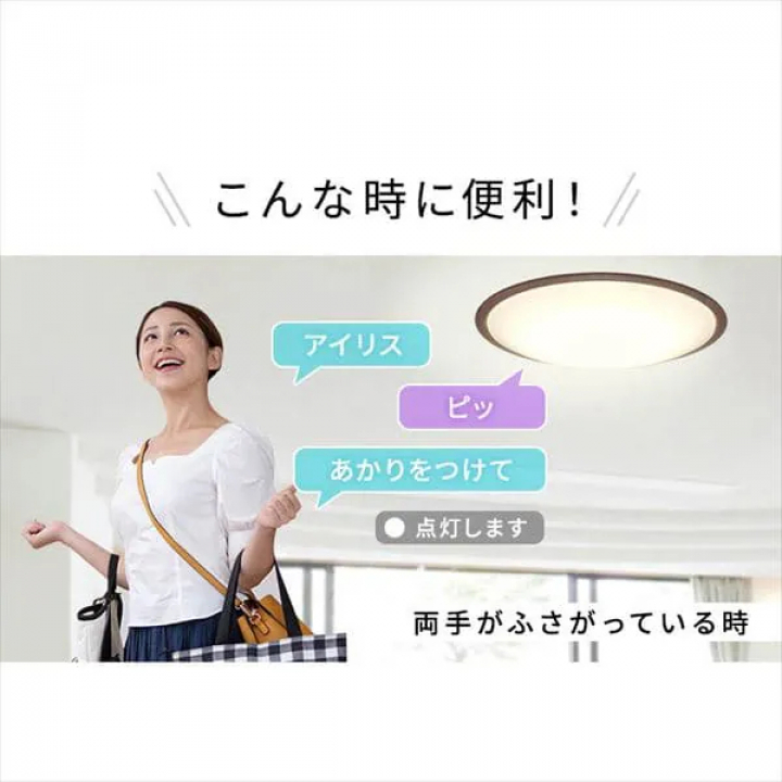 LEDシーリングライト 5.11 音声操作 ウッドフレーム 8畳 調光 調色 CL8DL-5.11WFV-M / ウォールナット