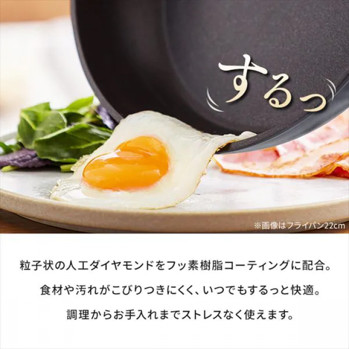 アイリスオーヤマ 取っ手一体型フライパン28cm ガス火専用/パールグレー
