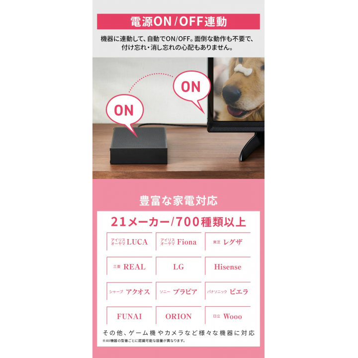 アイリスオーヤマ 4K放送対応ハードディスク
