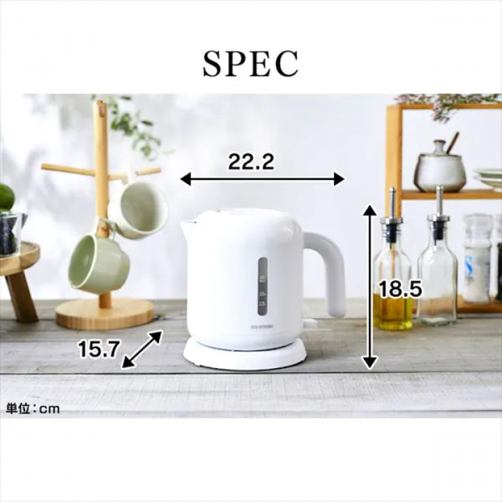 電気ケトル ベーシックタイプ/ホワイト
