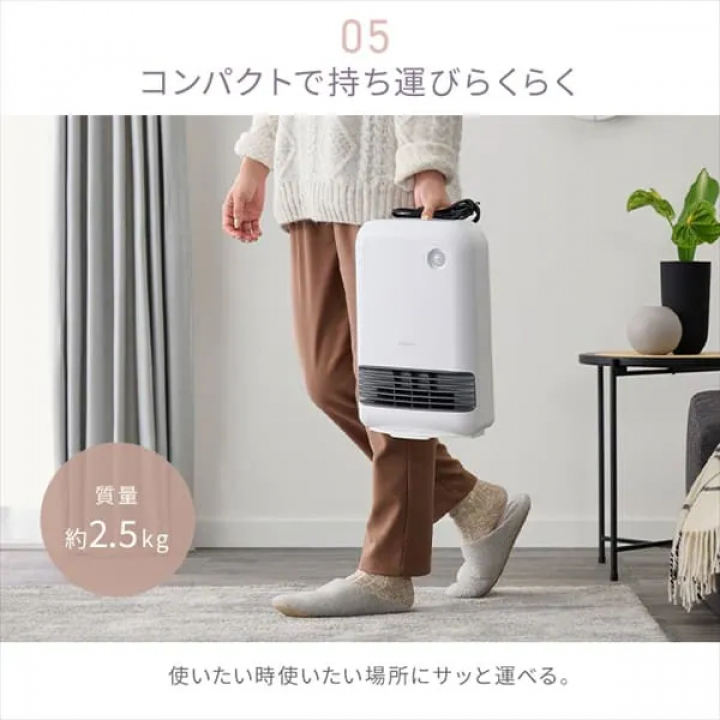 大風量セラミックファンヒーター ACH-M12A-W / ホワイト
