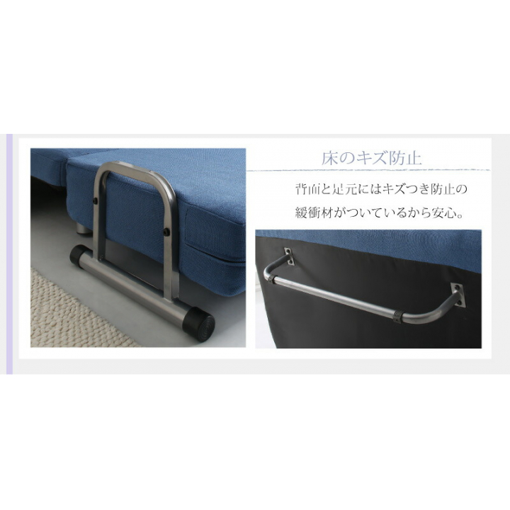 モダンデザインソファベッド ROLLY型 幅120cm PVCレザー / ホワイト