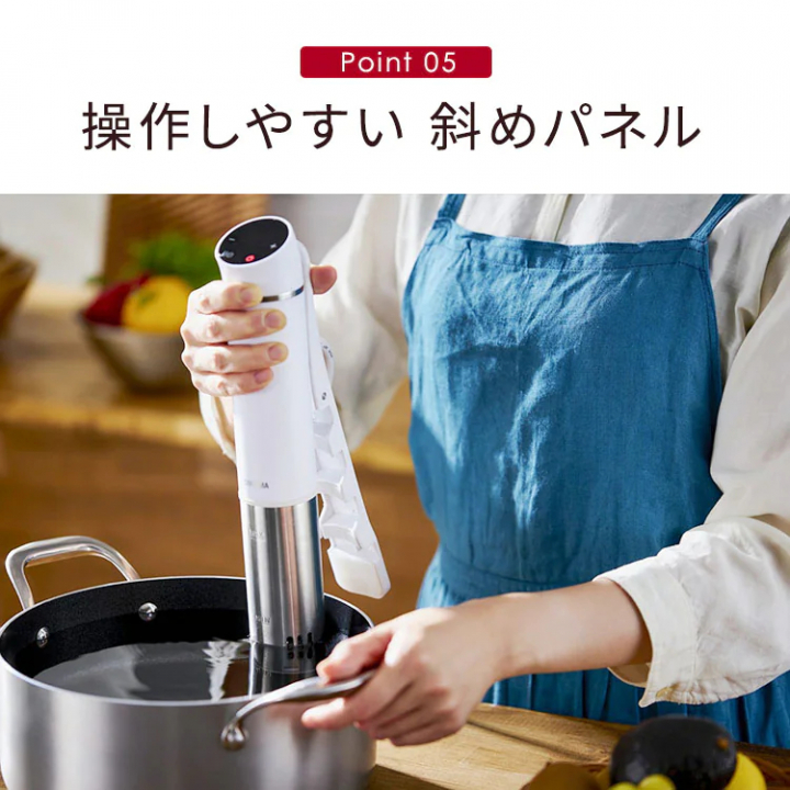 スリム低温調理器/カシスレッド