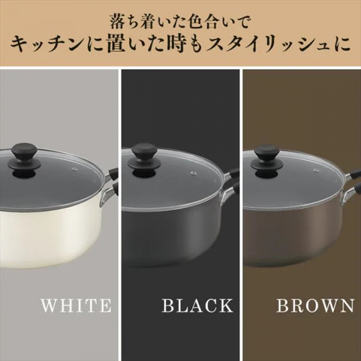 ダイヤモンドコート 両手なべ 28cm/ブラック