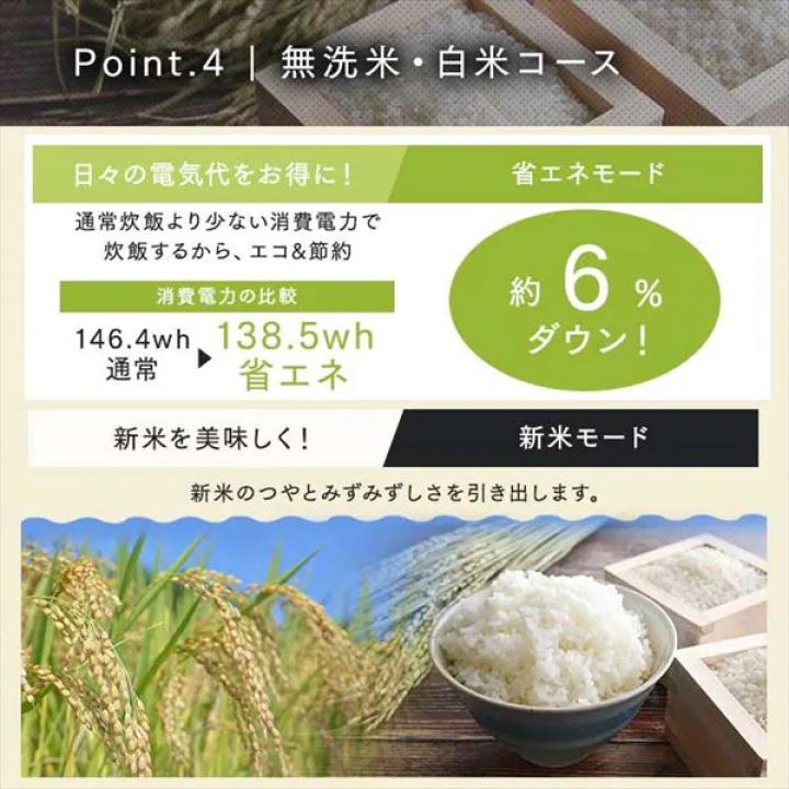 米屋の旨み 銘柄炊き 圧力IHジャー炊飯器 3合/ブラック