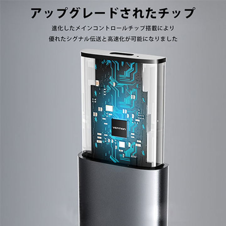 VENTION USB C エンクロージャー for M.2 SATA SSDs グレー KP-6156