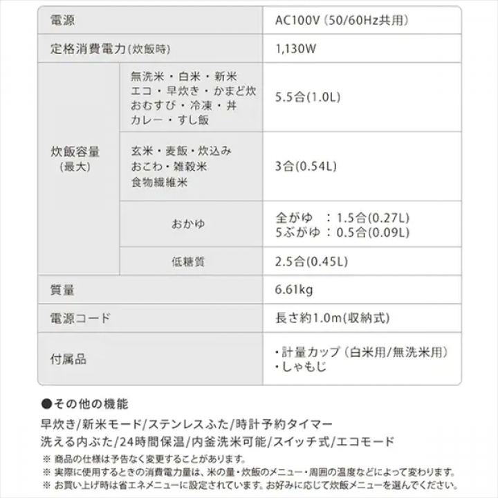 圧力IHジャー炊飯器 5.5合/グレー